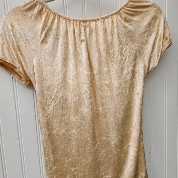 Vintage 1970's Soft Cream Velvet Peasant Style Top - Picture 11 of 15